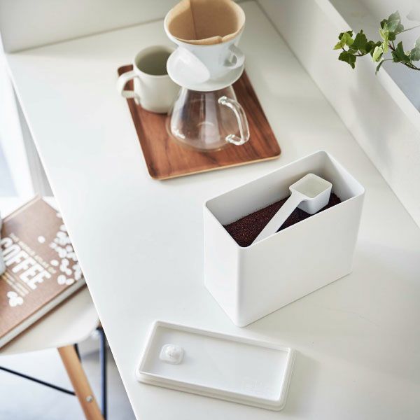 山崎実業 バルブ付き密閉コーヒーキャニスター tower | キッチン雑貨・タワーシリーズ