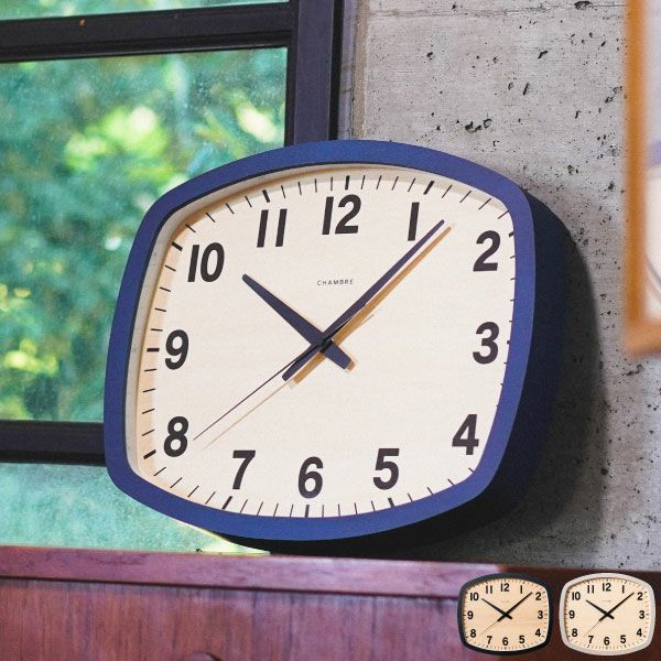 CHAMBRE R-SQUARE CLOCK シャンブル アールスクエアクロック | インテリア雑貨・掛け時計 | モノギャラリー