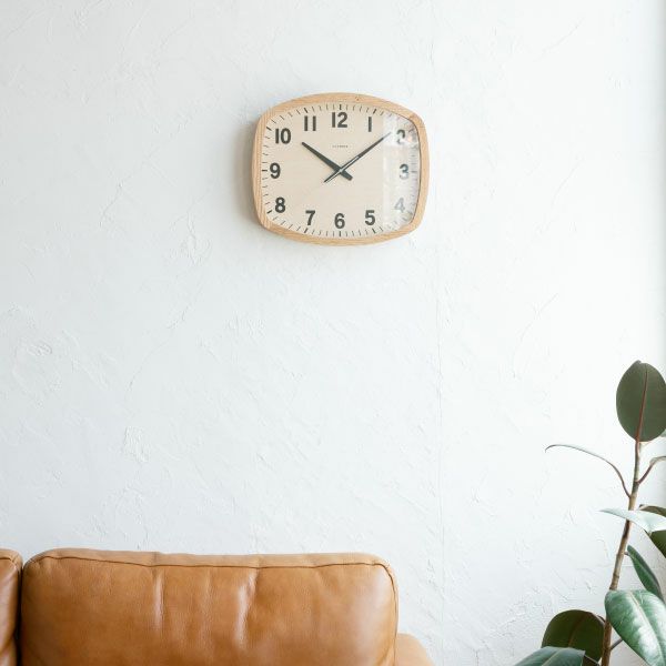 CHAMBRE R-SQUARE CLOCK シャンブル アールスクエアクロック オーク | インテリア雑貨・掛け時計