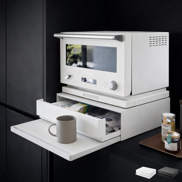 山崎実業 ツーウェイ キッチン家電下引き出し＆スライドテーブル タワー tower | キッチン雑貨・タワーシリーズ