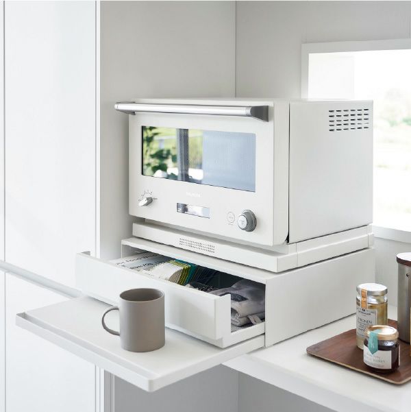 山崎実業 ツーウェイ キッチン家電下引き出し＆スライドテーブル タワー tower | キッチン雑貨・タワーシリーズ