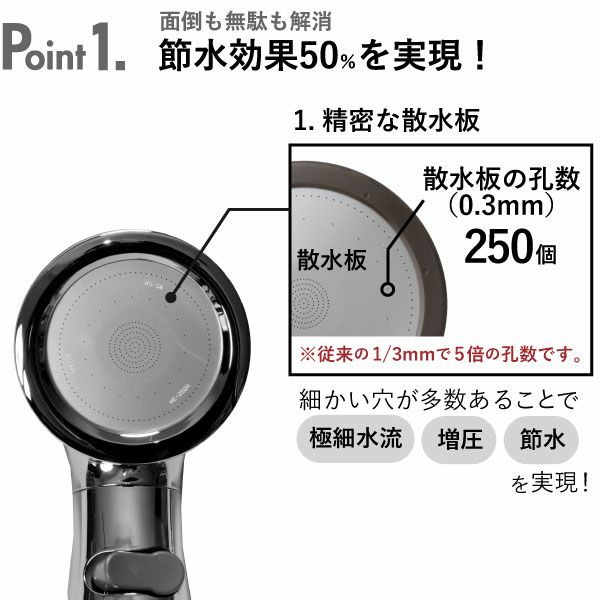 節水シャワープロ・プレミアム ホースセット Arromic | バスグッズ・シャワーヘッド