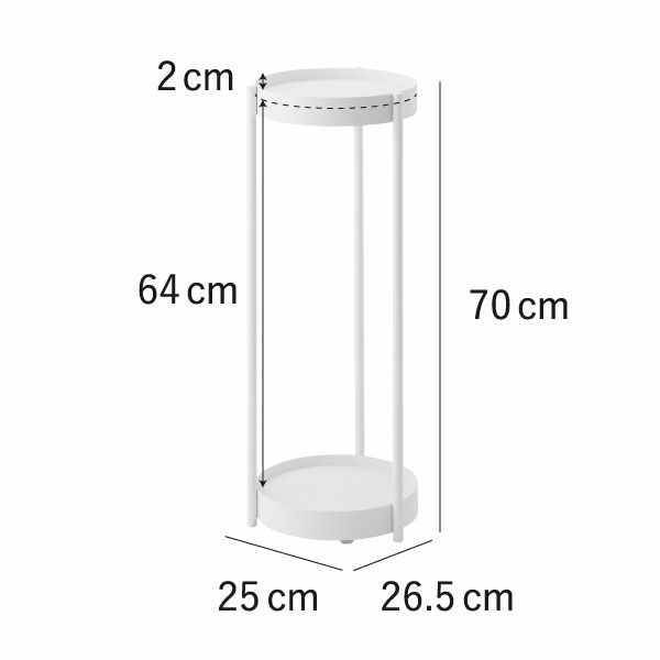 山崎実業 キャスター付きプランタースタンド タワー 2段 tower | インテリア雑貨・タワーシリーズ