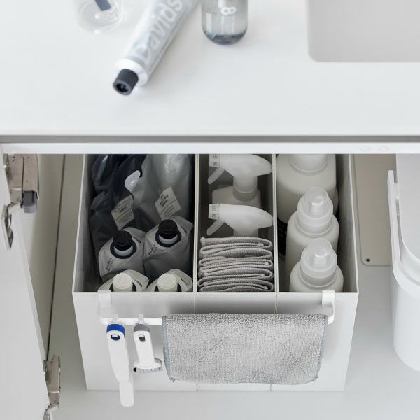 山崎実業 ファイルケース取り付け引っ掛け収納バー tower | キッチン雑貨・タワーシリーズ