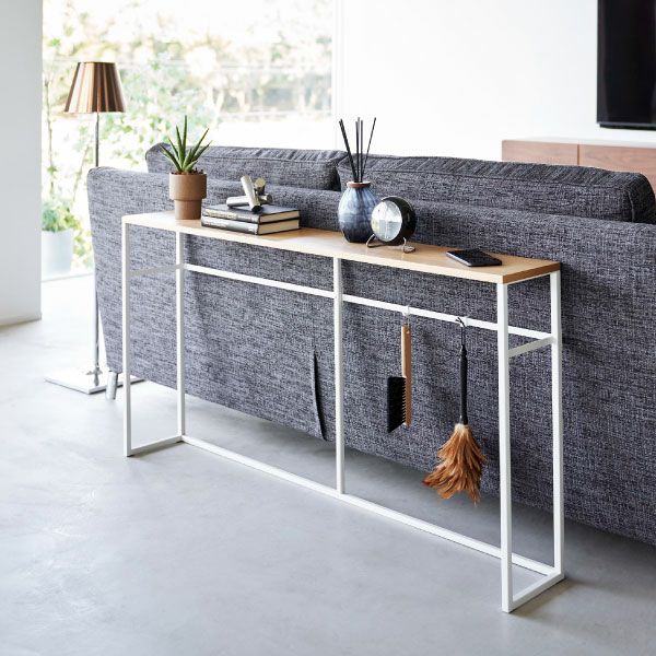 山崎実業 ソファー裏コンソールテーブル タワー 棚付き tower