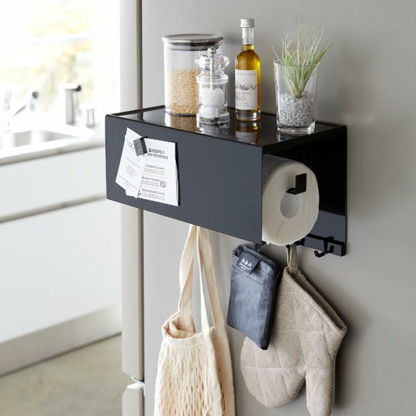 山崎実業 マグネットトレー付きキッチンペーパーホルダー タワー tower | キッチン雑貨・タワーシリーズ