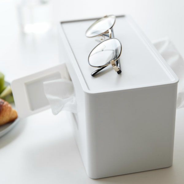 山崎実業 両面コンパクトティッシュ＆ウェットシートケース tower | キッチン雑貨・タワーシリーズ