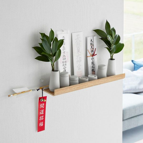 山崎実業 石こうボード壁対応神棚 リン RIN | インテリア雑貨・リンシリーズ