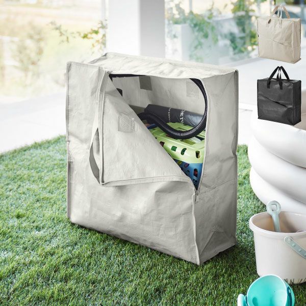 山崎実業 ポリエチレンシートポケット付きおもちゃ収納バッグ タワー