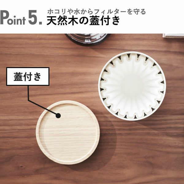 山崎実業 バスケット型コーヒーペーパーフィルターケース リン L RIN | インテリア雑貨・リンシリーズ