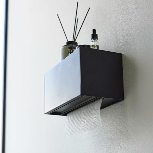 山崎実業 石こうボード壁対応トレー付きペーパータオルディスペンサー タワー tower | インテリア雑貨・タワーシリーズ