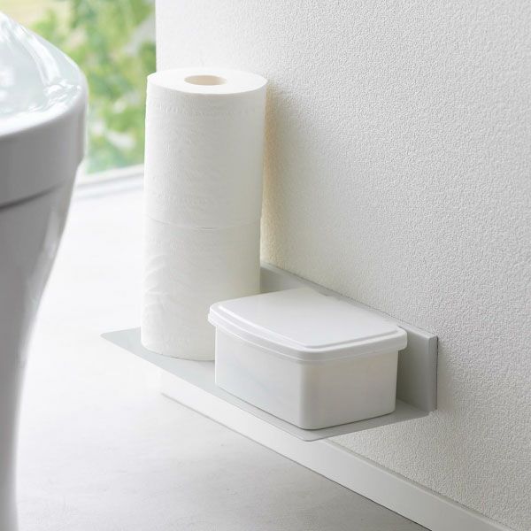 山崎実業 石こうボード壁対応浮かせるトイレ棚 タワー tower | トイレ雑貨・タワーシリーズ