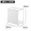 山崎実業 目隠し分別ダストワゴン タワー 45L 2分別 tower | インテリア雑貨・タワーシリーズ・ゴミ箱