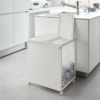 山崎実業 蓋付き目隠し分別ダストワゴン タワー 45L 2分別 tower | インテリア雑貨・タワーシリーズ・ゴミ箱