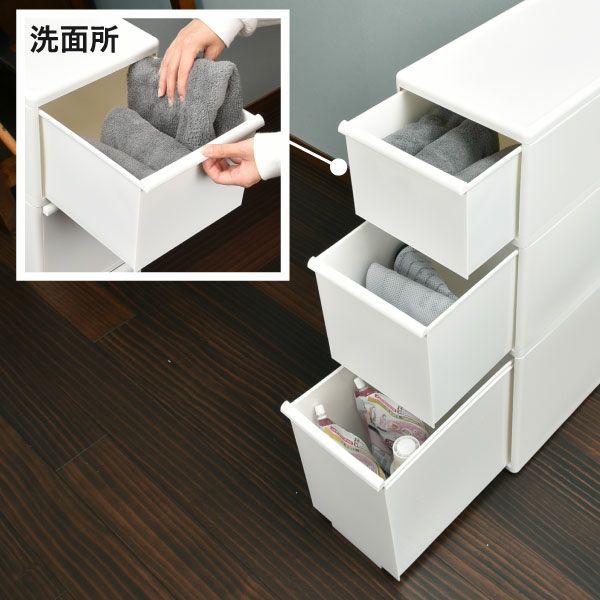 like-it ライクイット キャスター付き スリムストレージ トールストッカー TS-4 2個セット | インテリア雑貨