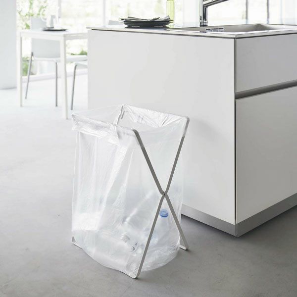 山崎実業 レジ袋3連&45Lゴミ袋スタンド タワー tower 2個セット | インテリア雑貨・ゴミ箱