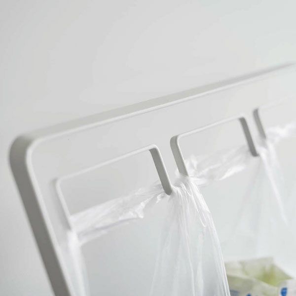 山崎実業 レジ袋3連&45Lゴミ袋スタンド タワー tower 2個セット | インテリア雑貨・ゴミ箱