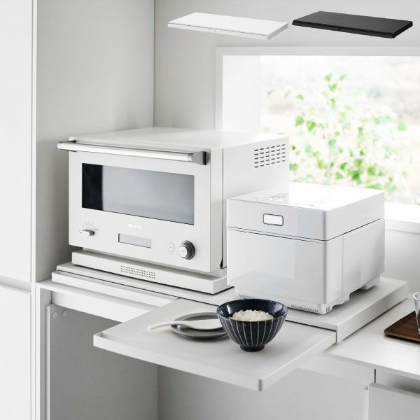 山崎実業 キッチン家電下スライドテーブル タワー W80 tower | キッチン雑貨・タワーシリーズ