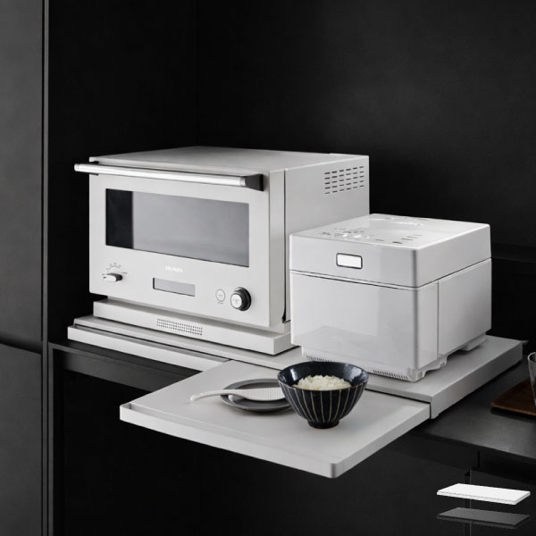 山崎実業 キッチン家電下スライドテーブル タワー W80 tower | キッチン雑貨・タワーシリーズ