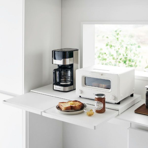 山崎実業 キッチン家電下スライドテーブル タワー W80 tower | キッチン雑貨・タワーシリーズ