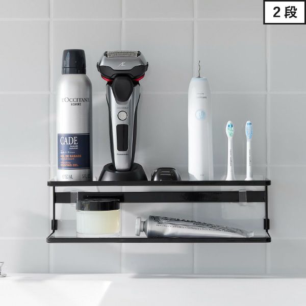 山崎実業 フィルムフックサニタリーラック タワー 2段 tower | バスグッズ・タワーシリーズ