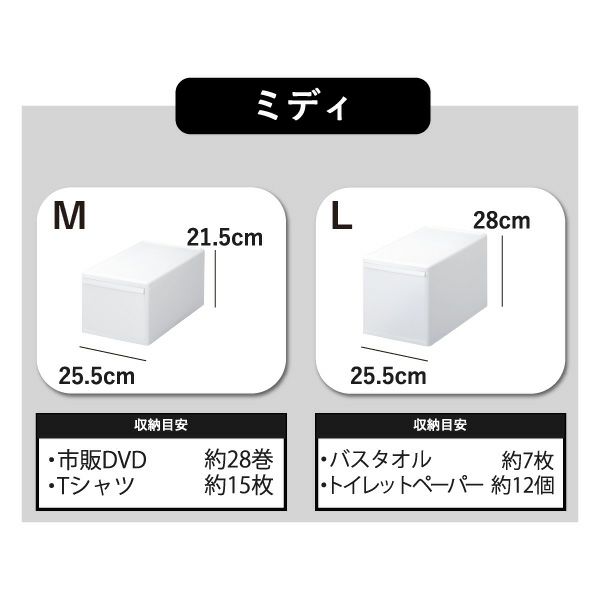 like-it ライクイット 組み合わせて使える収納ケース ワイドM MOS-03L 3個組 | インテリア雑貨