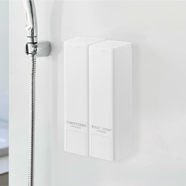 山崎実業 たっぷり洗剤が出るマグネットディスペンサー タワー 2点セット tower | バスグッズ・タワーシリーズ