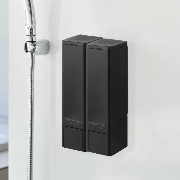 山崎実業 たっぷり洗剤が出るマグネットディスペンサー タワー 2点セット tower | バスグッズ・タワーシリーズ