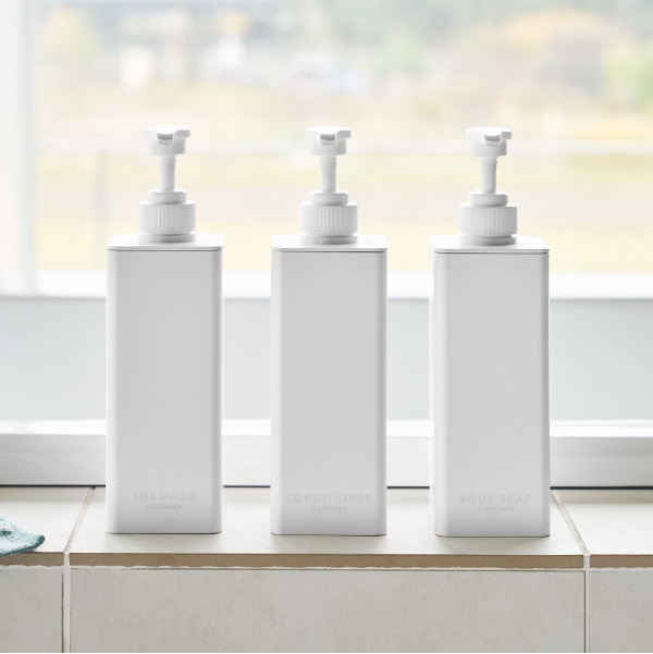 山崎実業 たっぷり洗剤が出るディスペンサー タワー 2点セット tower | バスグッズ・タワーシリーズ