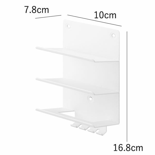山崎実業 ウォールモバイル充電＆収納ラック タワー 3段 石こうボード壁対応 tower | インテリア雑貨・タワーシリーズ
