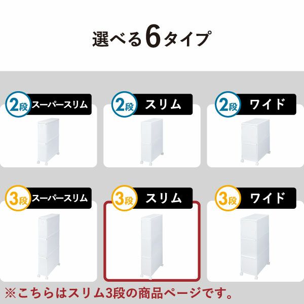 like it ライクイット 分別引き出しステーション スリム3段キャスター付き | インテリア雑貨・ゴミ箱
