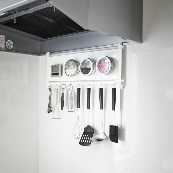 山崎実業 レンジフードスチールパネル＆フック タワー tower | キッチン雑貨・タワーシリーズ