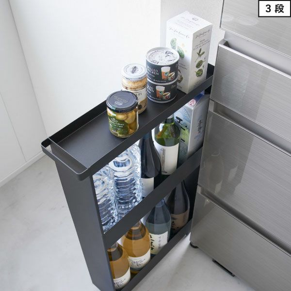 山崎実業 キャスター付きスリムワゴン タワー 4段 tower | キッチン雑貨・タワーシリーズ