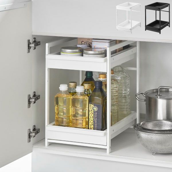 山崎実業 シンク下スライドラック タワー 2段 tower | キッチン雑貨