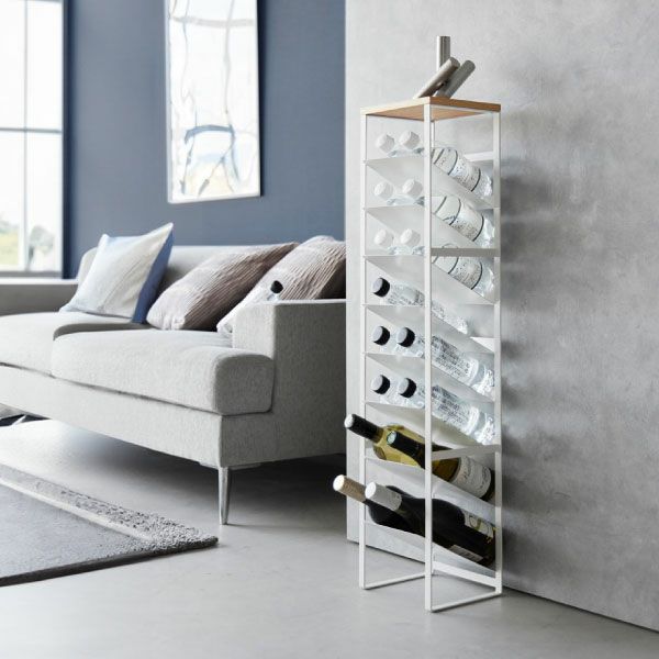 山崎実業 天板付きボトルストッカー タワー 8段 tower | キッチン雑貨・タワーシリーズ