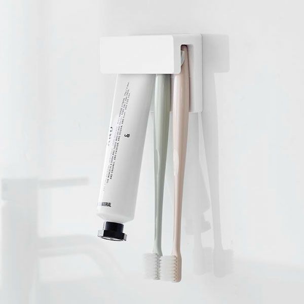 山崎実業 フィルムフック差し込み式歯ブラシ＆チューブホルダー タワー W9 tower | バスグッズ・タワーシリーズ