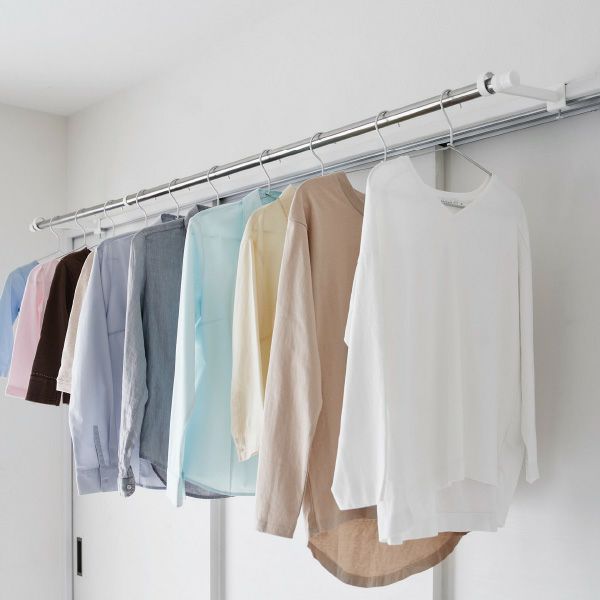 山崎実業 鴨居室内物干しポールホルダー タワー 奥行ワイド tower | バスグッズ・タワーシリーズ