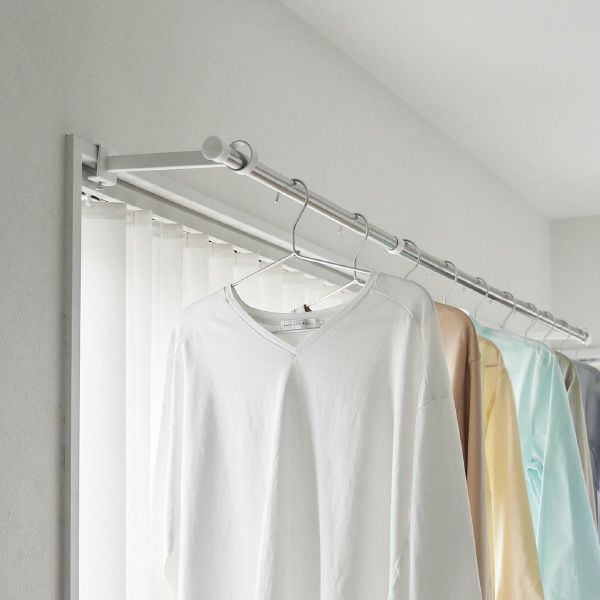 山崎実業 鴨居室内物干しポールホルダー タワー 奥行ワイド tower | バスグッズ・タワーシリーズ