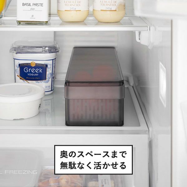 山崎実業 冷蔵庫中ザルボウル タワー 蓋＆仕切り付き tower | キッチン雑貨・タワーシリーズ