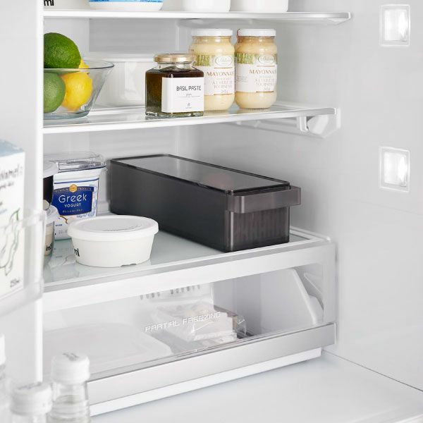 山崎実業 冷蔵庫中ザルボウル タワー 蓋＆仕切り付き tower | キッチン雑貨・タワーシリーズ