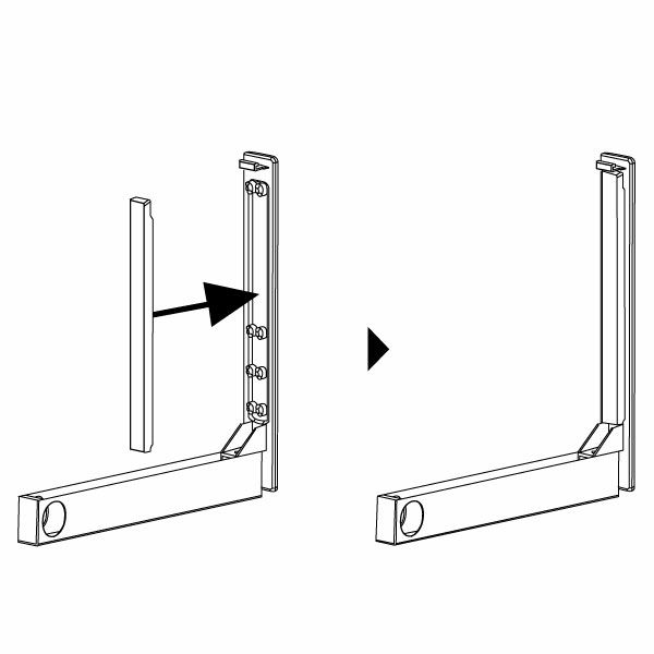 崎実業 ウォール折り畳み物干し竿ホルダー　タワー　2個組　石こうボード対応　ホワイト