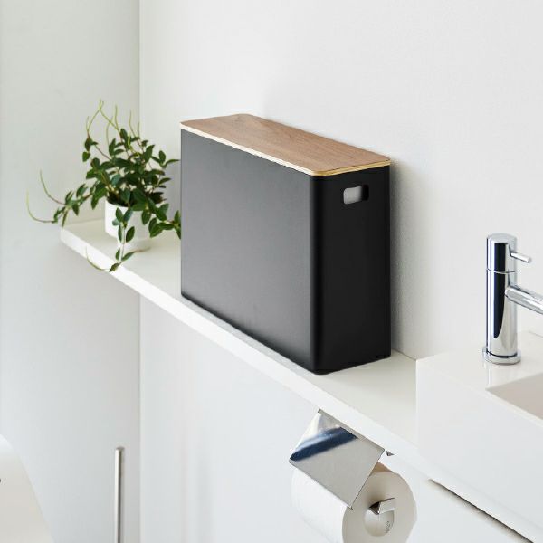 山崎実業 蓋付きトイレ用品収納 リン RIN | インテリア雑貨・リンシリーズ