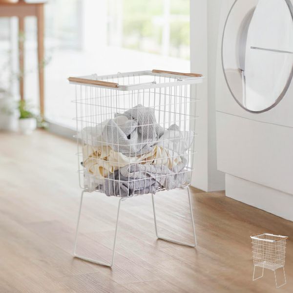 山崎実業 折り畳み脚付きランドリーバスケット tosca | インテリア雑貨・トスカシリーズ