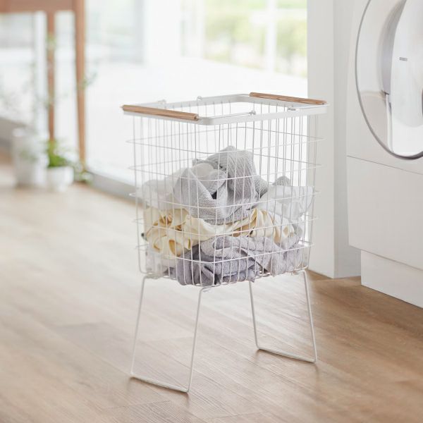 山崎実業 折り畳み脚付きランドリーバスケット tosca | インテリア雑貨・トスカシリーズ