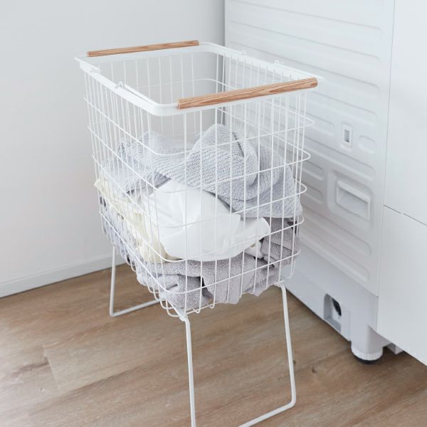 山崎実業 折り畳み脚付きランドリーバスケット tosca | インテリア雑貨・トスカシリーズ