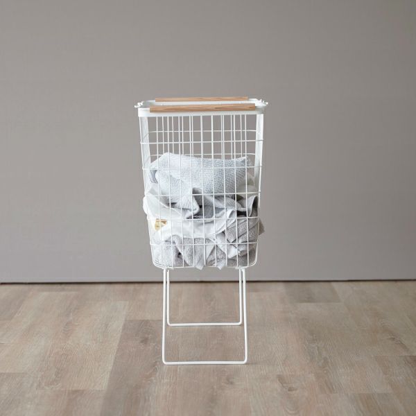 山崎実業 折り畳み脚付きランドリーバスケット tosca | インテリア雑貨・トスカシリーズ