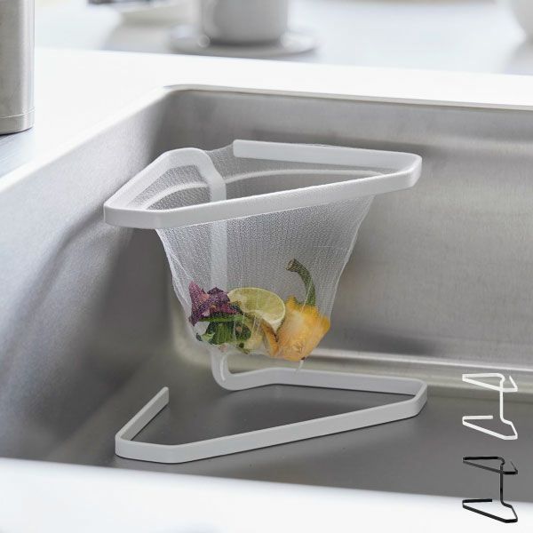 山崎実業 水切りネットが付けられる三角コーナー タワー tower | キッチン雑貨・タワーシリーズ