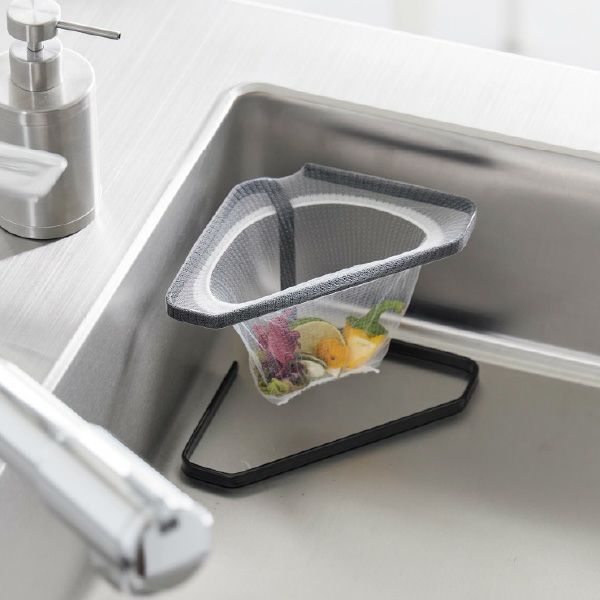 山崎実業 水切りネットが付けられる三角コーナー タワー tower | キッチン雑貨・タワーシリーズ
