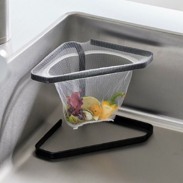 山崎実業 水切りネットが付けられる三角コーナー タワー tower | キッチン雑貨・タワーシリーズ
