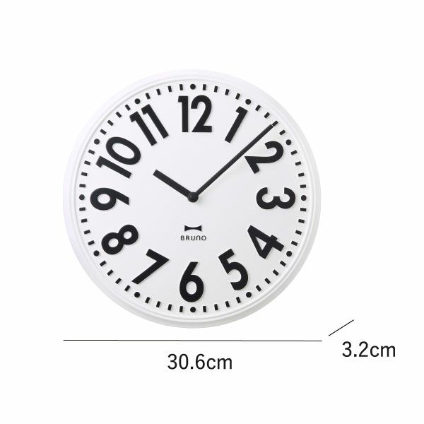 BRUNO エンボスウォールクロック ブルーノ | インテリア雑貨・時計